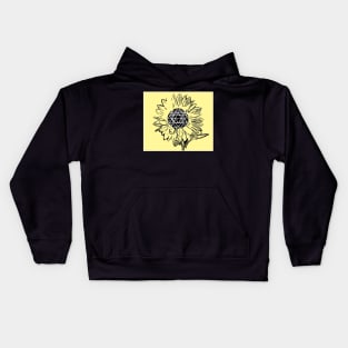 Sunflower Geometric Kids Hoodie